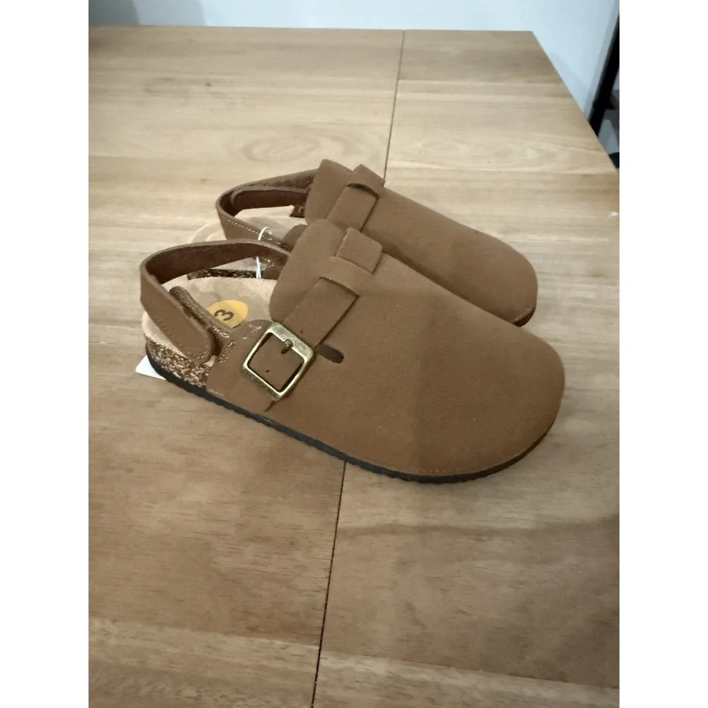 Lucky Brand Toddler Brown Clog‎ Sandals Buckle Strap Size 3 NWT Minor Mark